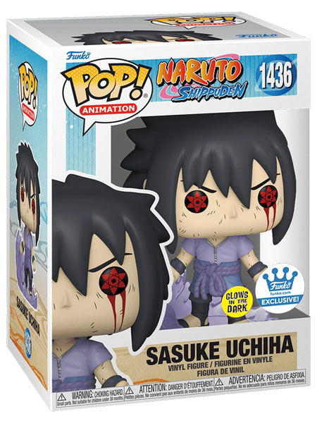 Funko POP #1436 Naruto Shippuden Sasuke Uchiha Amaterasu Glow Exclusive Figure